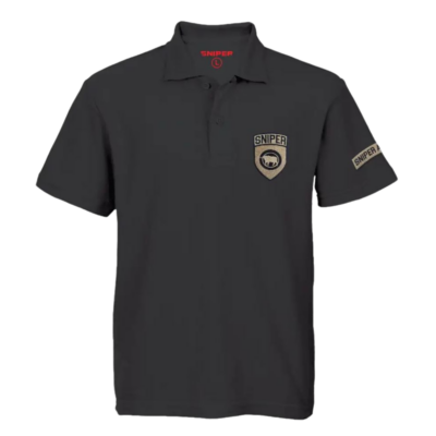 Sniper Golfer Shield logo Black