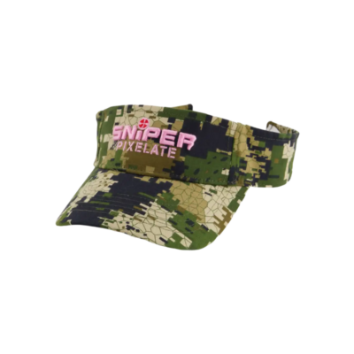 Ladies Sniper Caps Embroidered Pink Vizor  - Pixelate