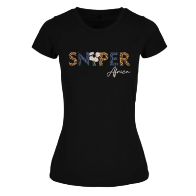 Sniper Ladies T-Shirts Flower - Black