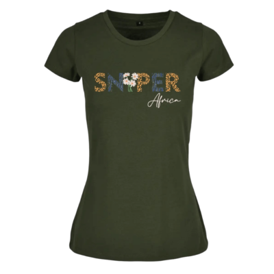 Sniper Ladies T-Shirts Flower - Olive
