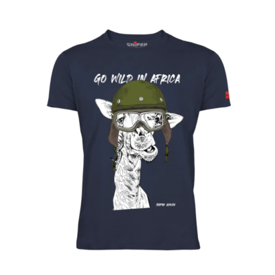 Sniper Giraffe Navy T-Shirt