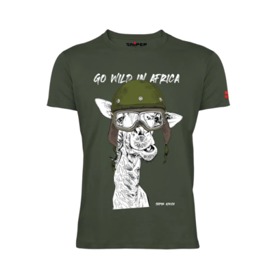 Sniper Giraffe Olive T-Shirt
