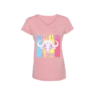 Sniper Ladies T-Shirts Hunt like a Girl - Pink Melange